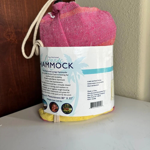 NWT Tree Anchored Lounge Hammock Canvas Stripe with Matching Bag - Picture 5 of 9